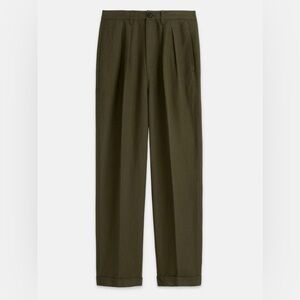 Alex Mill Olive Green Pleated Pants